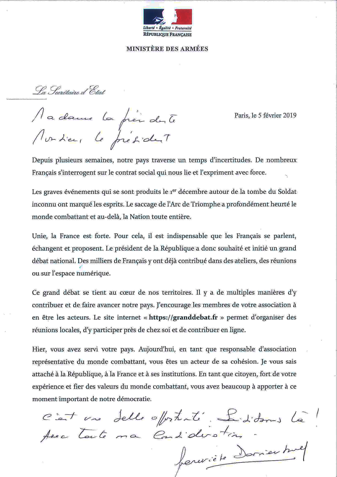 Lettre de g